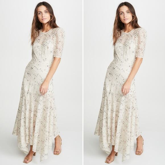 NWT NEW Veronica Beard Balsam Floral Print Broderie Anglaise Chiffon Dress - Picture 1 of 14